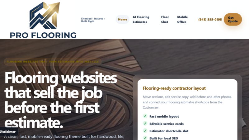 Pro Flooring - Demo Preview
