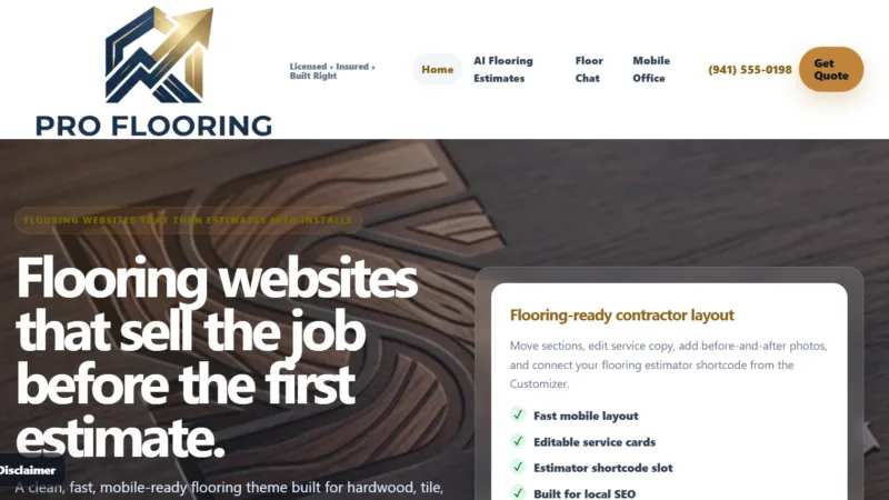 Pro Flooring Theme Easy accurate